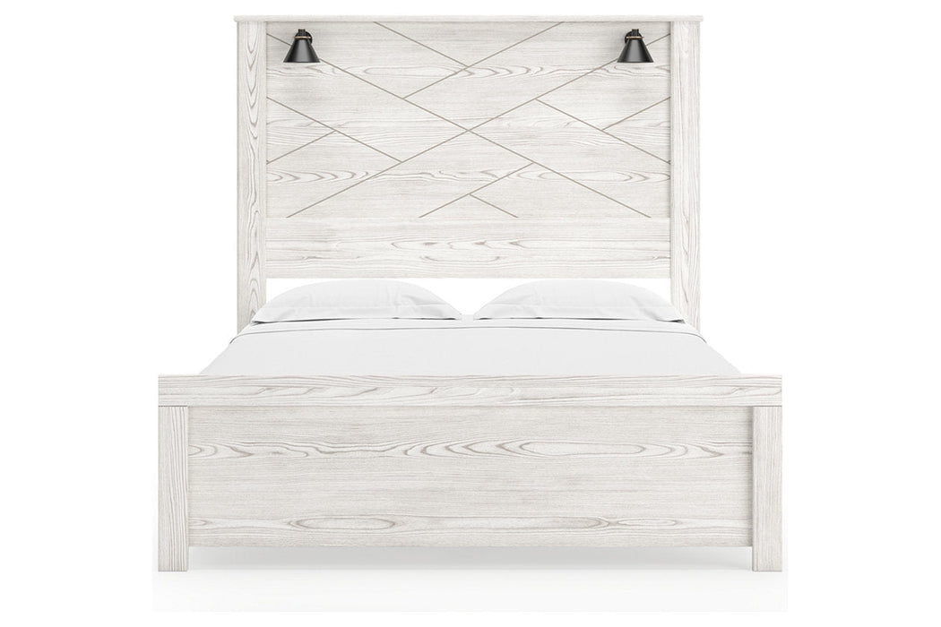 Gerridan White/Gray Queen Panel Bed - Gate FurnitureQueen Bed