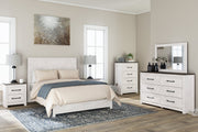 Gerridan White/Gray Queen Panel Bed - Lara FurnitureQueen Bed