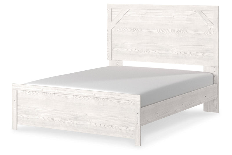 Gerridan White/Gray Queen Panel Bed - Lara FurnitureQueen Bed
