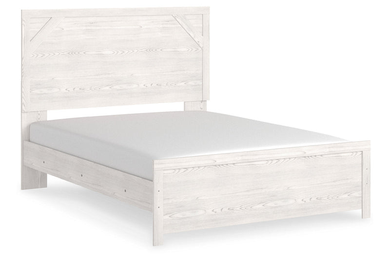 Gerridan White/Gray Queen Panel Bed - Lara FurnitureQueen Bed