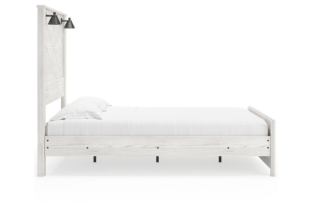 Gerridan White/Gray Queen Panel Bed - Gate FurnitureQueen Bed