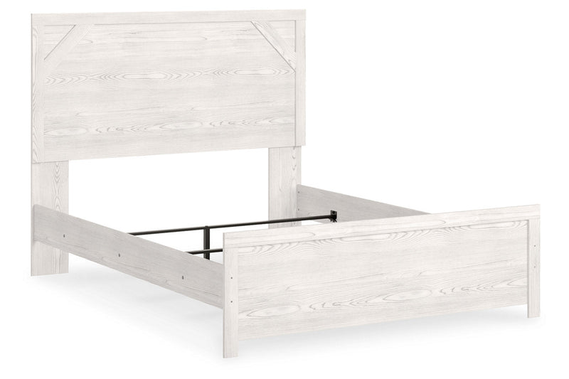 Gerridan White/Gray Queen Panel Bed - Lara FurnitureQueen Bed