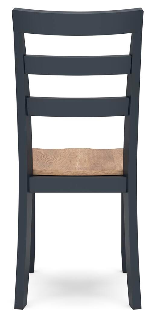 Gesthaven Natural/Blue Dining Chair (Set of 2) - D399-01X2