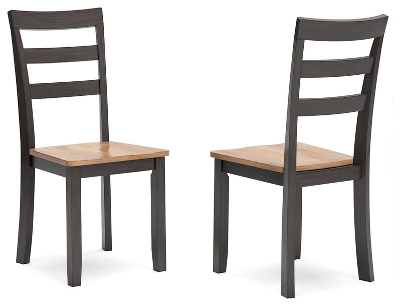 Gesthaven Natural/Brown Dining Chair, Set of 2 - D396-01