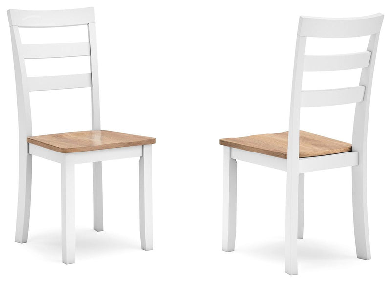 Gesthaven Natural/White Dining Chair (Set of 2) - D398-01X2