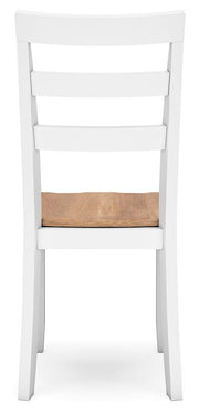 Gesthaven Natural/White Dining Chair (Set of 2) - D398-01X2