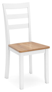 Gesthaven Natural/White Dining Table with 4 Chairs and Bench (Set of 6) - D398-325