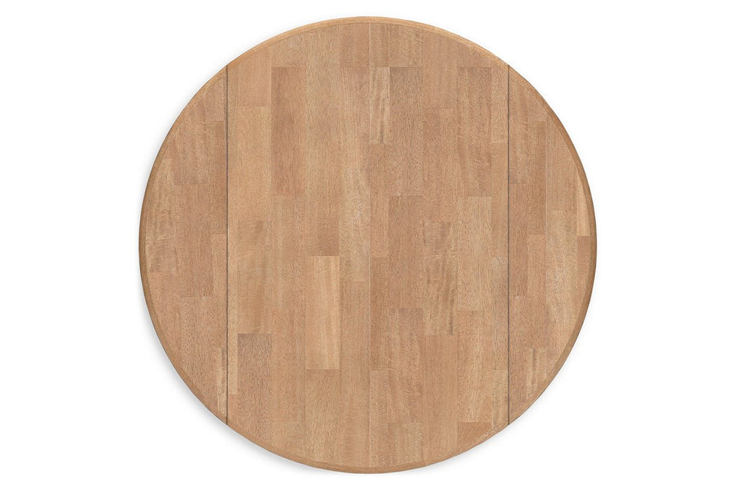 Gesthaven Natural/Blue Dining Table and 2 Chairs - Gate FurnitureDining Room Set