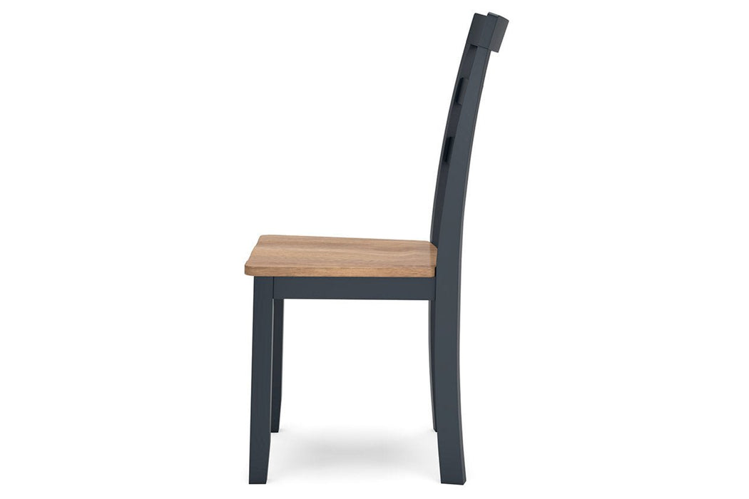 Gesthaven Natural/Blue Dining Table and 2 Chairs - Gate FurnitureDining Room Set