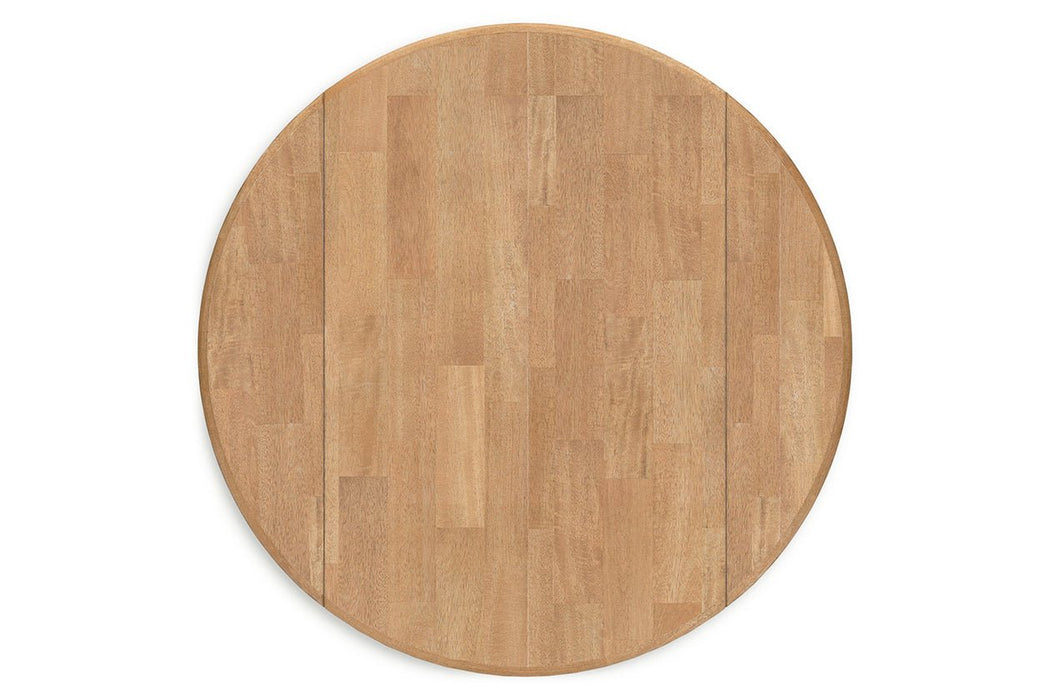 Gesthaven Natural/Green Dining Table and 2 Chairs - Gate FurnitureDining Room Set