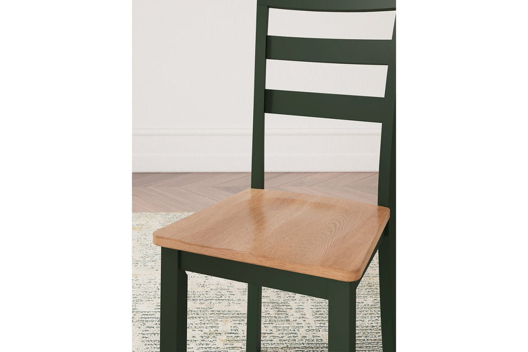 Gesthaven Natural/Green Dining Table and 2 Chairs - Gate FurnitureDining Room Set