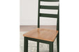 Gesthaven Natural/Green Dining Table and 2 Chairs - Gate FurnitureDining Room Set