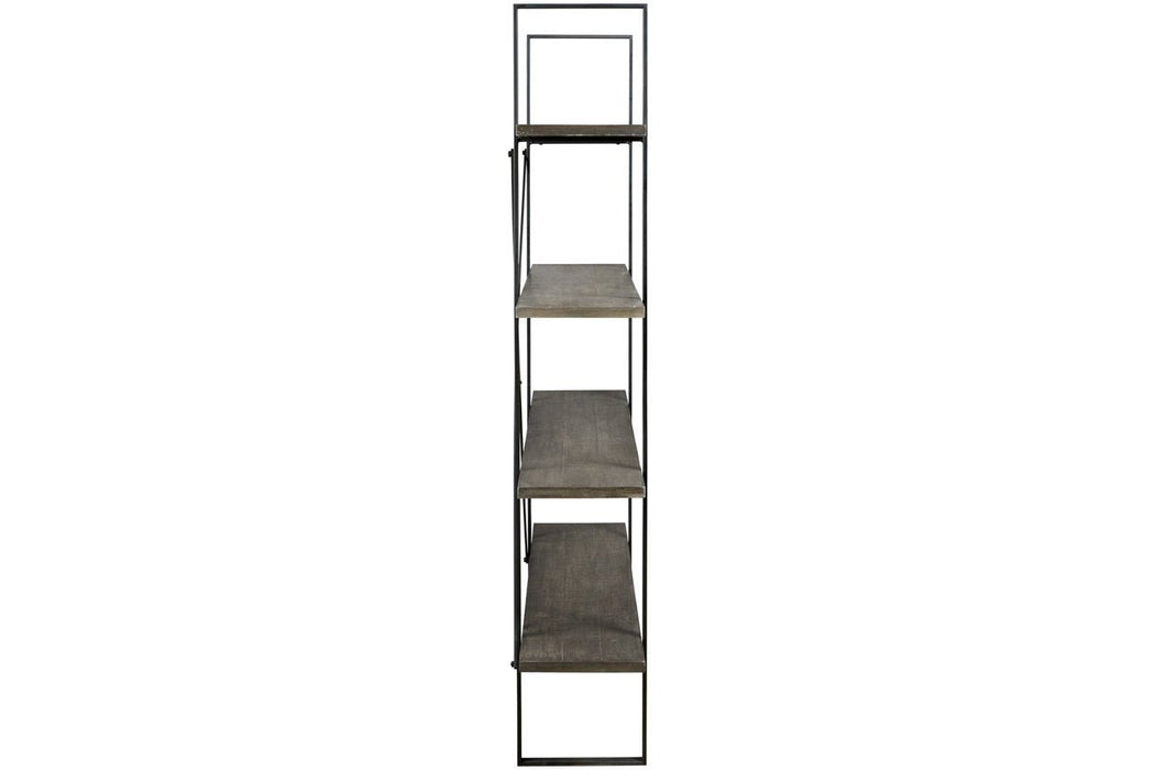 Gilesgrove Black/Gray Bookcase - Gate FurnitureBookcases
