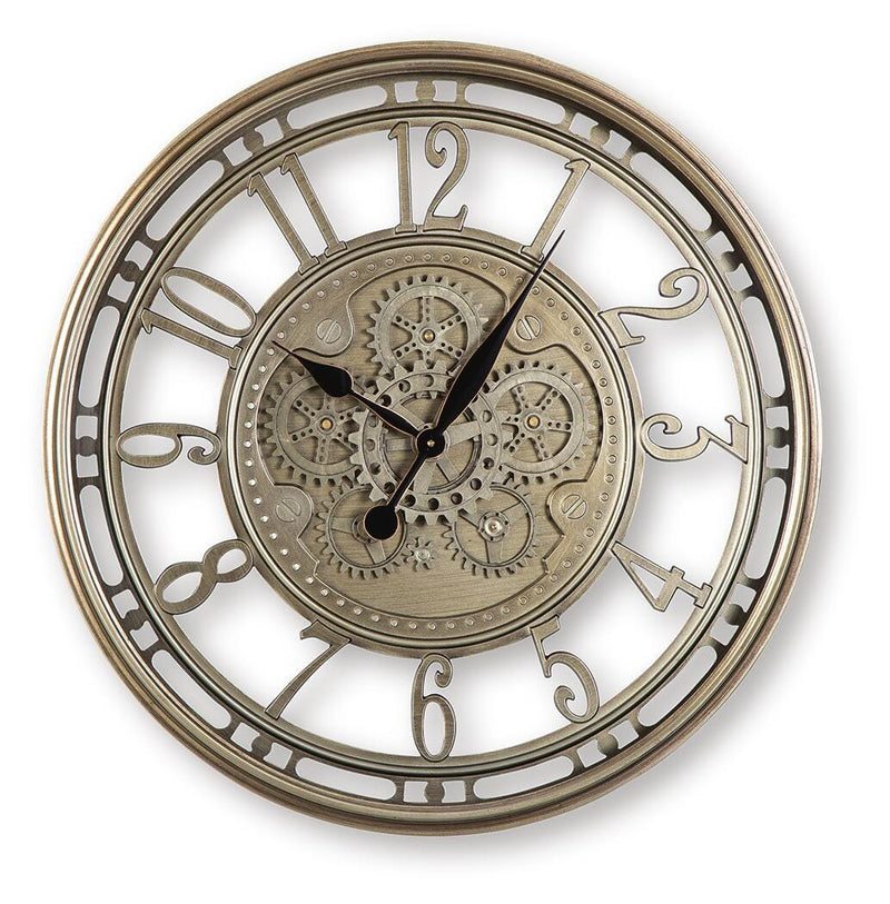 Gilover Champagne Finish Wall Clock - A8010386