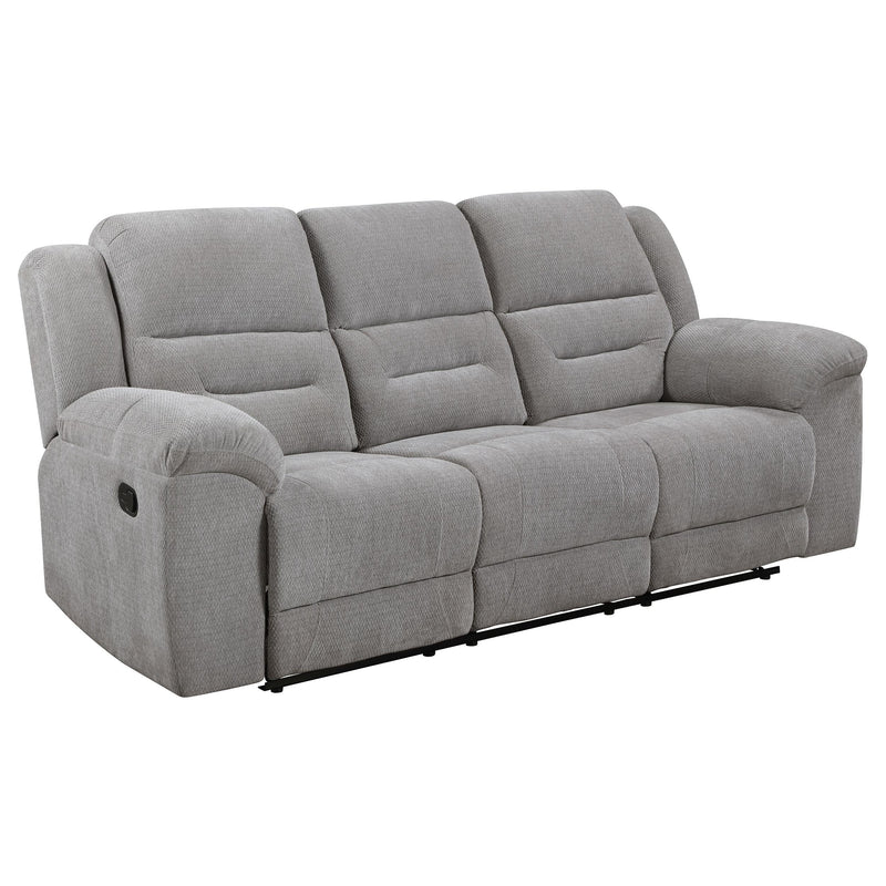 Gilson 2-piece Chenille Upholstered Reclining Sofa Set Grey - 602551-S2