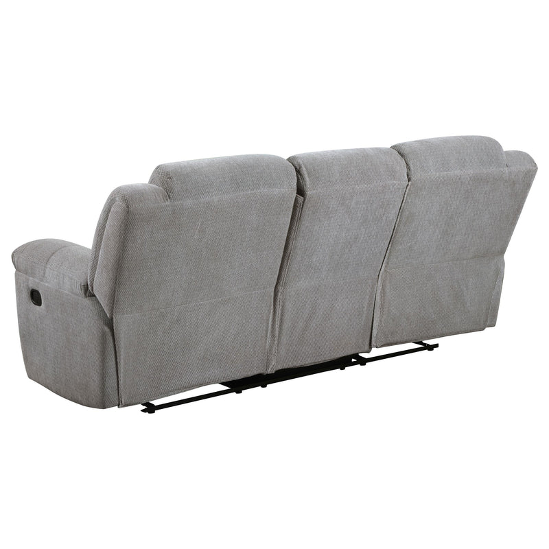 Gilson 2-piece Chenille Upholstered Reclining Sofa Set Grey - 602551-S2