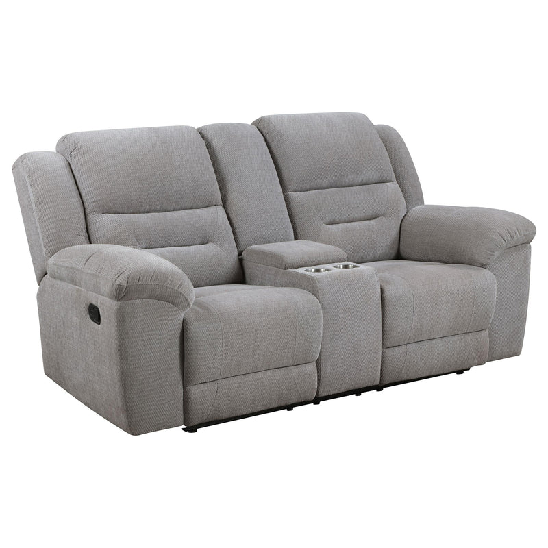 Gilson 2-piece Chenille Upholstered Reclining Sofa Set Grey - 602551-S2