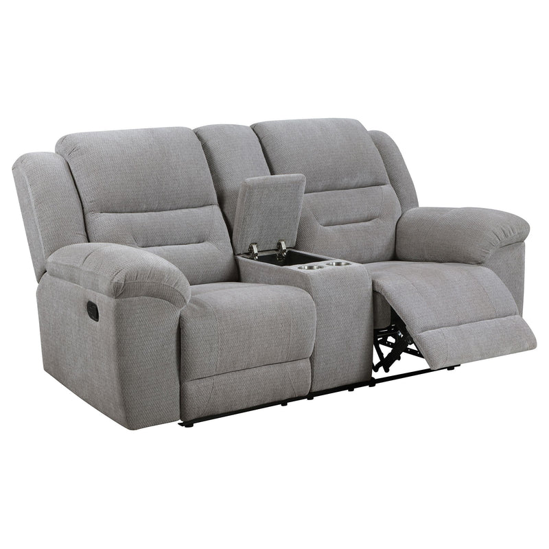 Gilson 2-piece Chenille Upholstered Reclining Sofa Set Grey - 602551-S2