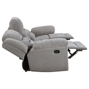 Gilson 3-piece Chenille Upholstered Reclining Sofa Set Grey - 602551-S3