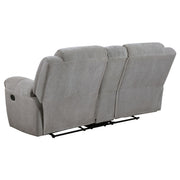 Gilson 3-piece Chenille Upholstered Reclining Sofa Set Grey - 602551-S3