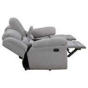 Gilson 3-piece Chenille Upholstered Reclining Sofa Set Grey - 602551-S3