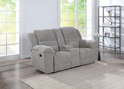 Gilson Chenille Upholstered Reclining Loveseat Grey - 602552