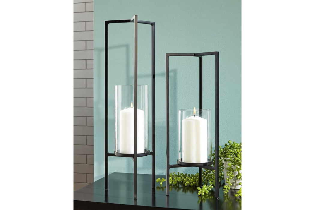 Ginette Black Candle Holder (Set of 2) - Gate FurnitureOther Products
