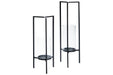 Ginette Black Candle Holder (Set of 2) - Gate FurnitureOther Products