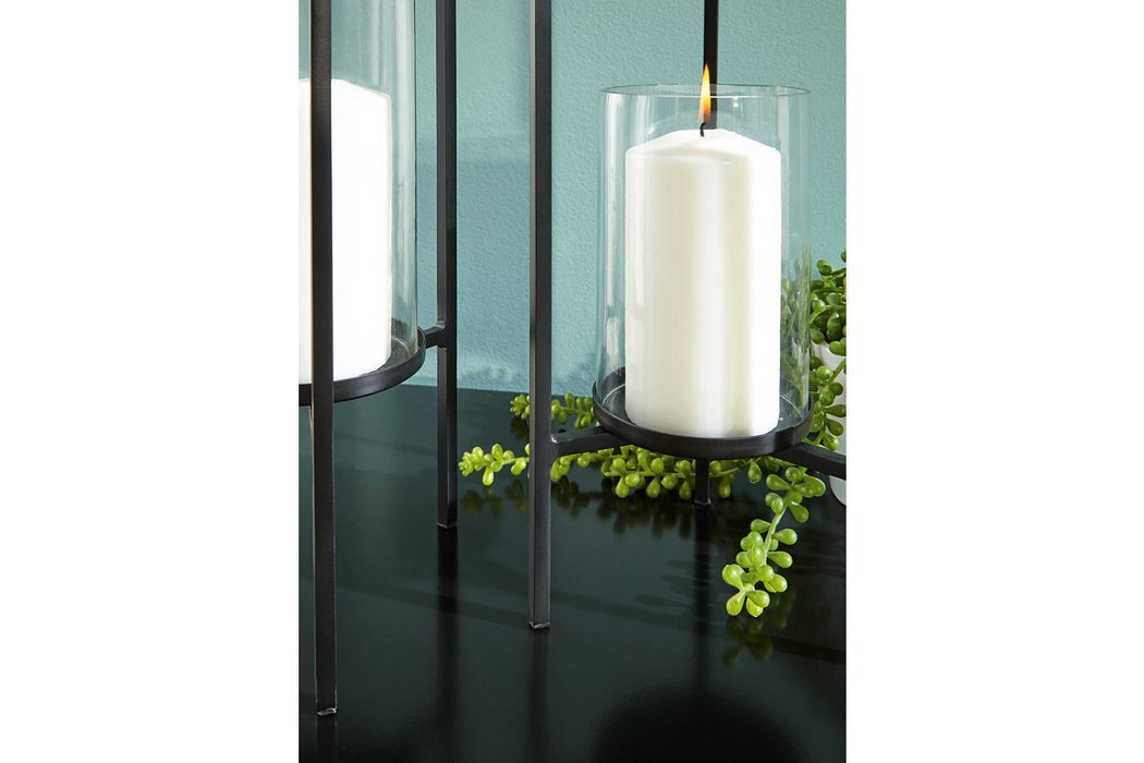 Ginette Black Candle Holder (Set of 2) - Gate FurnitureOther Products