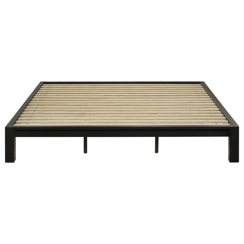 Gislen Eastern King Easy Assembly Wood Platform Bed Black - 316028BLKKE