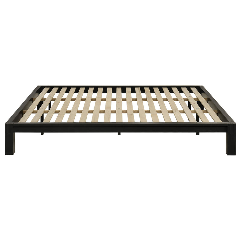 Gislen Eastern King Easy Assembly Wood Platform Bed Black - 316028BLKKE