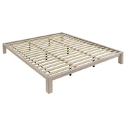 Gislen Eastern King Easy Assembly Wood Platform Bed White - 316028WHTKE