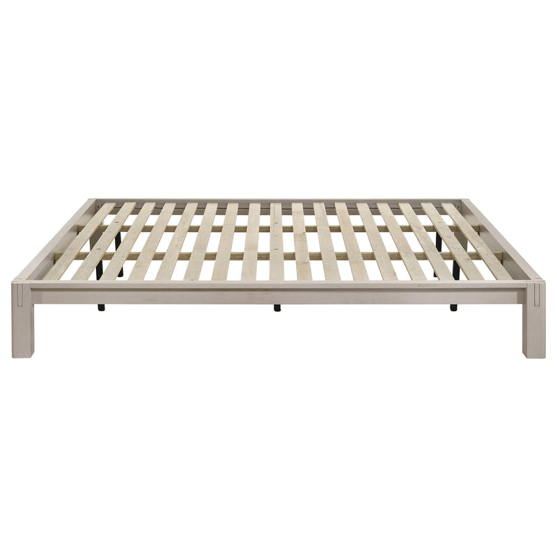 Gislen Eastern King Easy Assembly Wood Platform Bed White - 316028WHTKE
