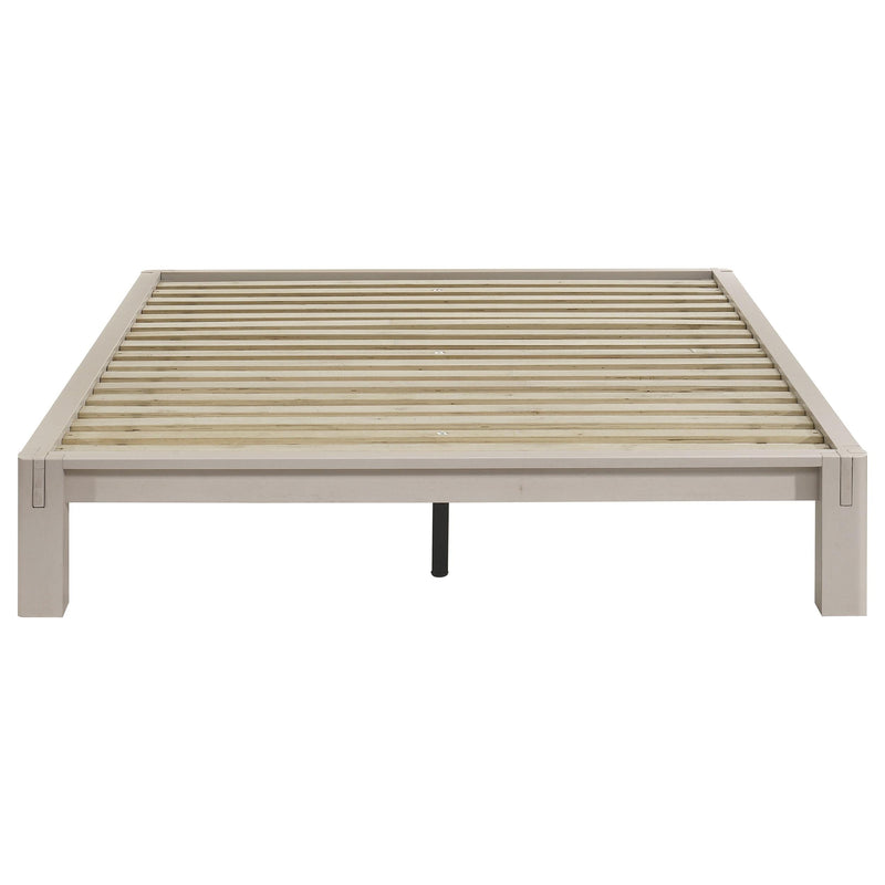 Gislen Full Easy Assembly Wood Platform Bed White - 316028WHTF