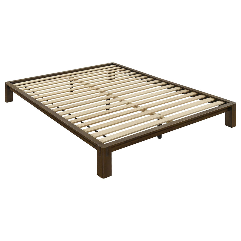 Gislen Queen Easy Assembly Wood Platform Bed Walnut - 316028WALQ
