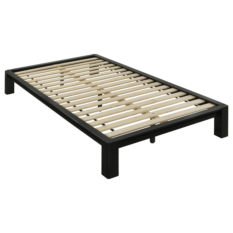 Gislen Twin Easy Assembly Wood Platform Bed Black - 316028BLKT
