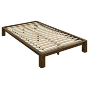 Gislen Twin Easy Assembly Wood Platform Bed Walnut - 316028WALT