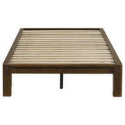 Gislen Twin Easy Assembly Wood Platform Bed Walnut - 316028WALT