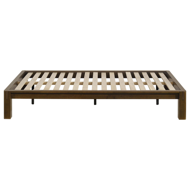 Gislen Twin Easy Assembly Wood Platform Bed Walnut - 316028WALT