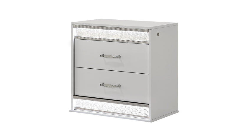 Glam Nightstand White - Glam Nightstand White