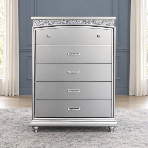 Glamis - 5 Drawers Silver Chest - B268-C