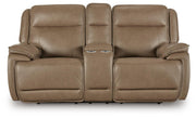 Glencroft Sahara Power Reclining Loveseat with Console - PCU1240018