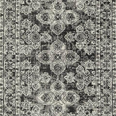 Glennisman Black/Gray/Ivory Large Rug - R407271