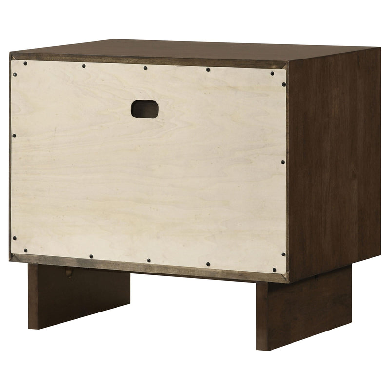 Glenwood 2-drawer Nightstand Bedside Table Warm Brown - 225012