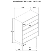 Glenwood 4-drawer Chest of Drawers Warm Brown - 225015