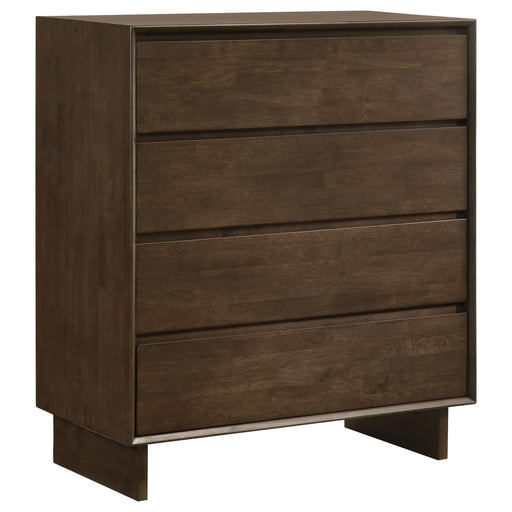 Glenwood 4-drawer Chest of Drawers Warm Brown - 225015