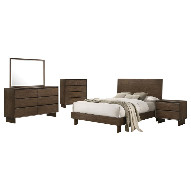 Glenwood 5-piece Queen Bedroom Set Warm Brown - 225011Q-S5