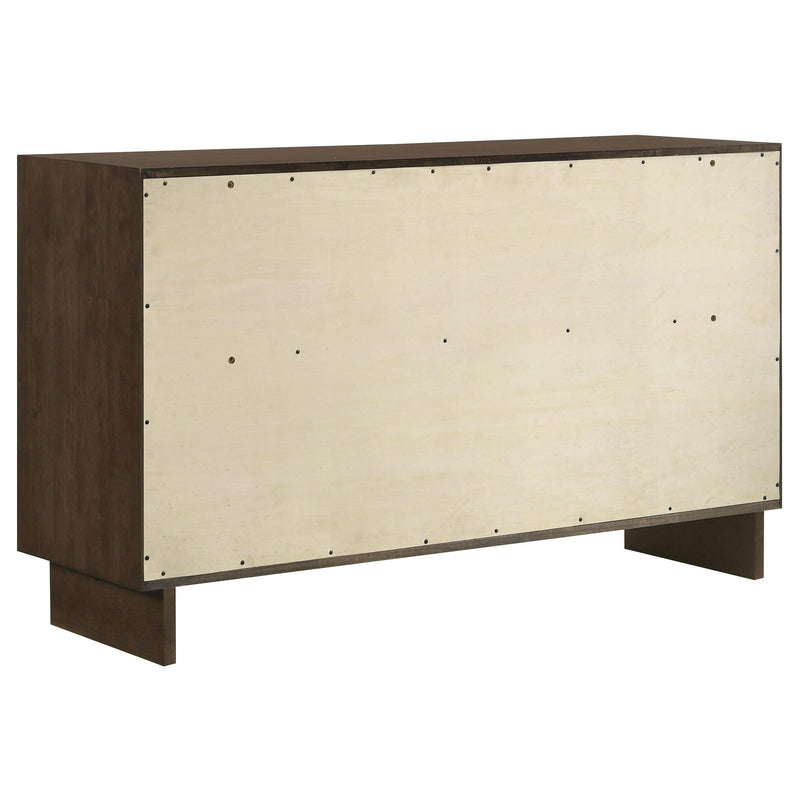 Glenwood 6-drawer Dresser Cabinet Warm Brown - 225013