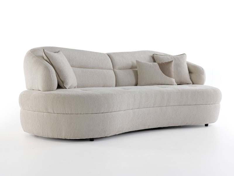 Gloria 4-pieces (2 Sofa & 2 Swivel Chair) Livingroom in Cream - 200-ZEN-GLO-CRE-3311
