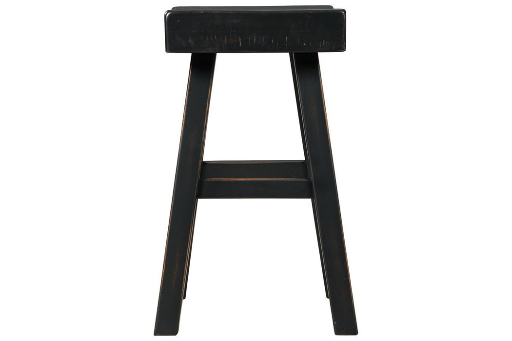 Glosco Black Counter Height Bar Stool (Set of 2) - Gate FurnitureBarstool